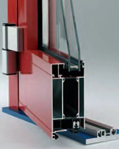 Querschnitt eines Aluminium-Haustürprofils von Jäckle Fensterbau.